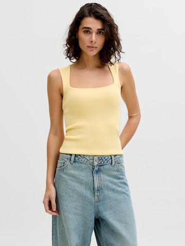 JJXX Sticktop 'JXPosie' i gul: forside