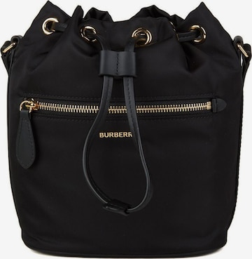 BURBERRY Portemonnee 'Medium Nylon Drawstring Bucket Bag 19x12x19 cm' in Zwart: voorkant