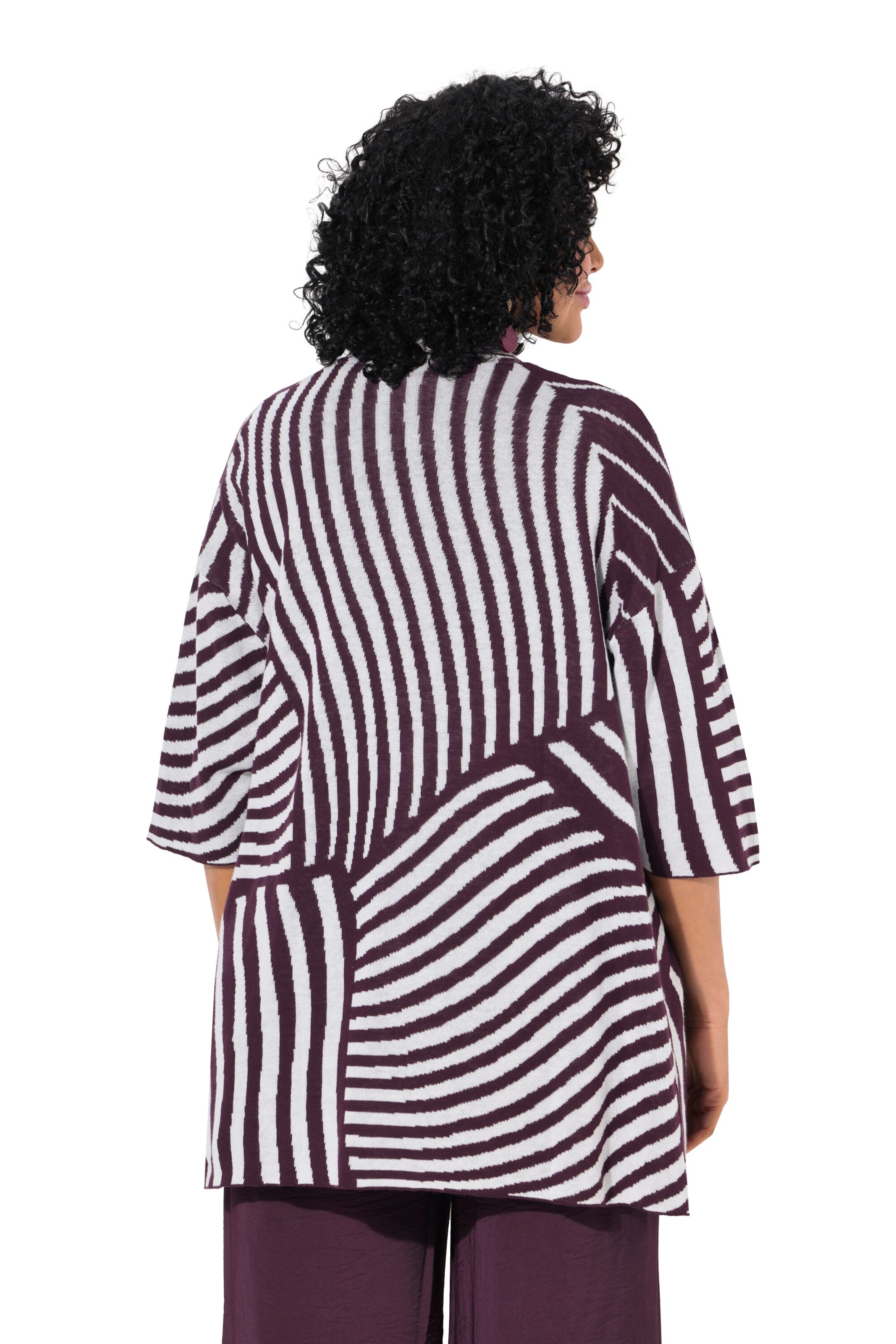 Ulla Popken Gebreid vest in Lila