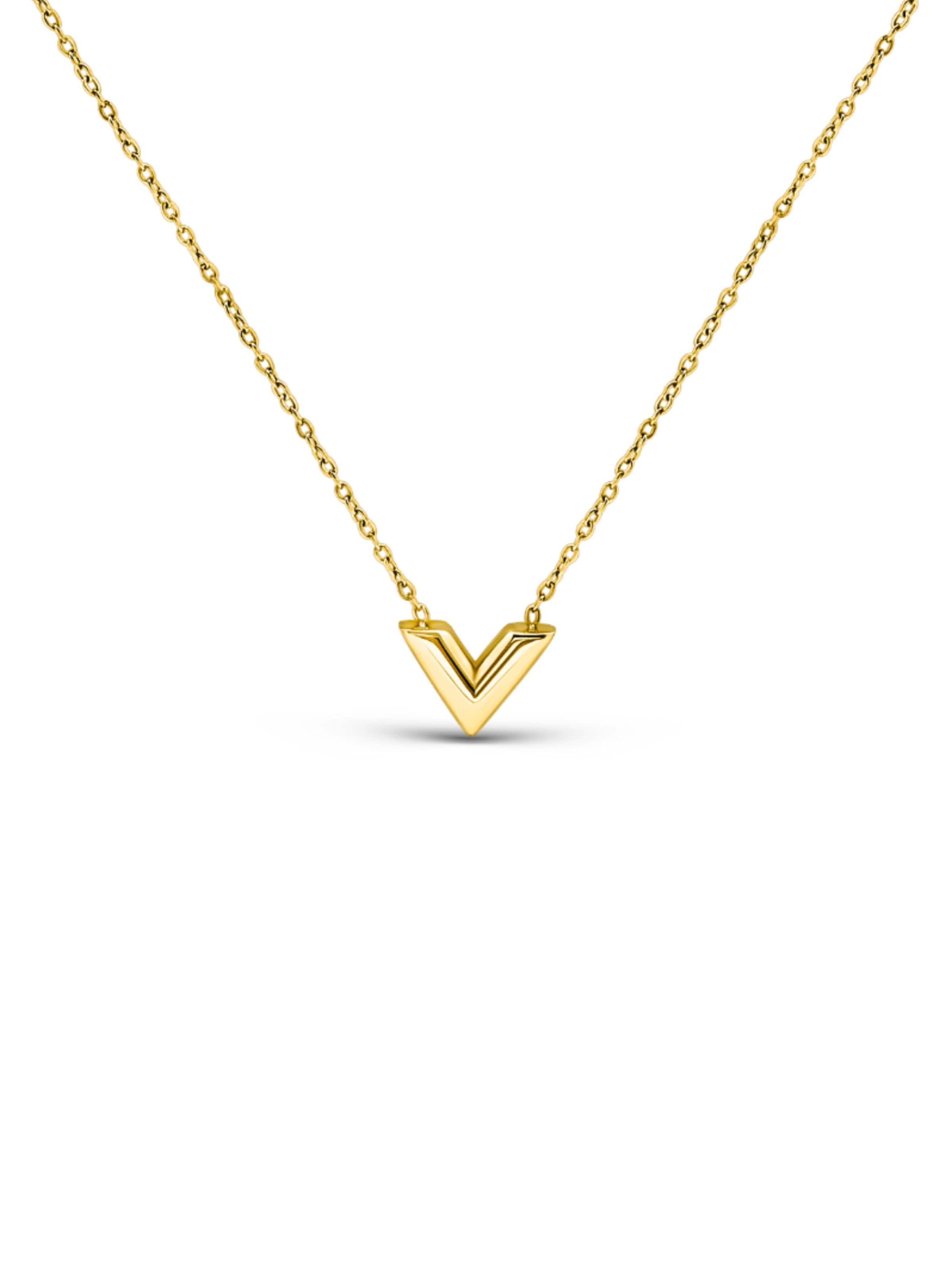 Pure Schmuck Necklace 'Velvet' in Gold: front