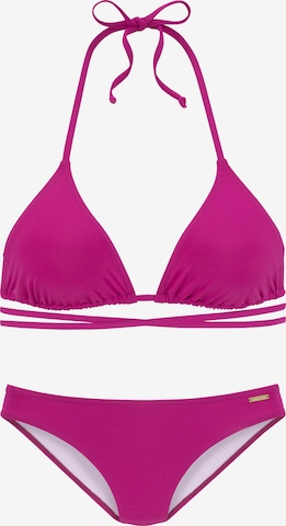 BRUNO BANANI Triangle Bikini in Pink: front