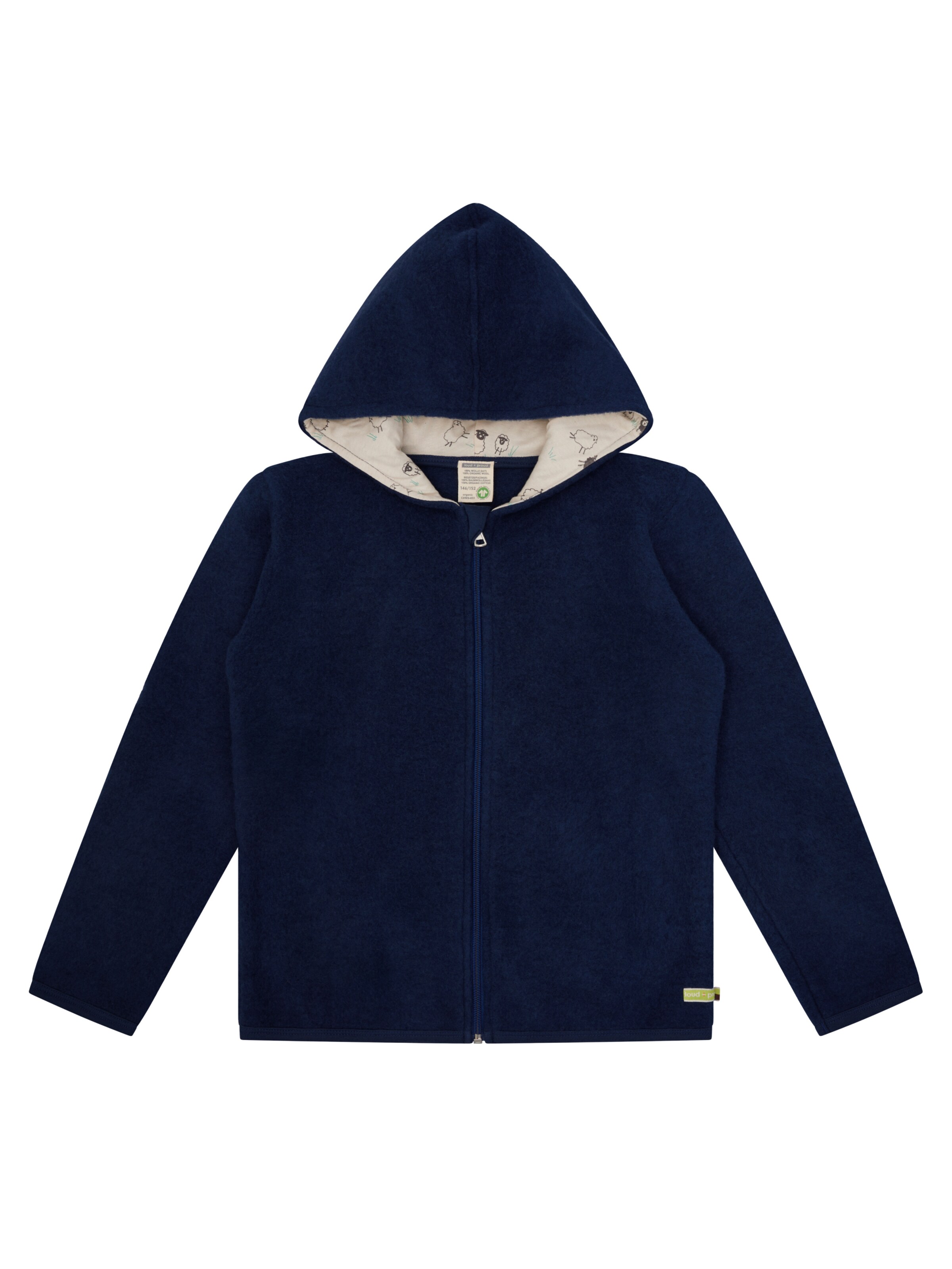 loud + proud Fleece Jacket in Blue: front