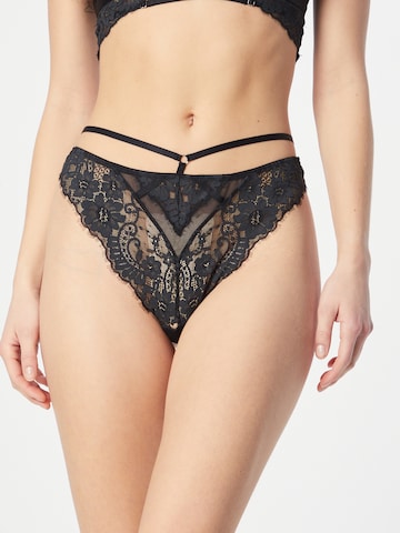 Hunkemöller - Tanga 'Lidia' em preto: frente