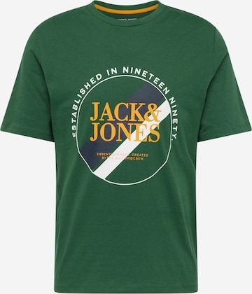 JACK & JONES Тениска 'LOOF' в зелено: отпред