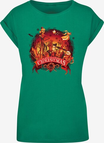 ABSOLUTE CULT Shirt 'The Nightmare Before Christmas - Scary Christmas' in Groen: voorkant