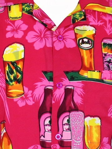 King Kameha Shirt 'Beerbottle' in Roze