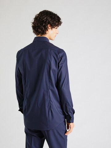 BOSS - Ajuste estrecho Camisa 'H-Hank' en azul