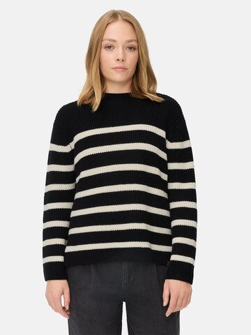 CAMEL ACTIVE Strickpullover mit Streifen in Schwarz: Vorderseite