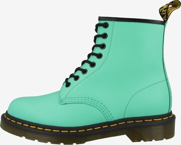 Dr. Martens Lace-Up Ankle Boots '1460' in Green: front