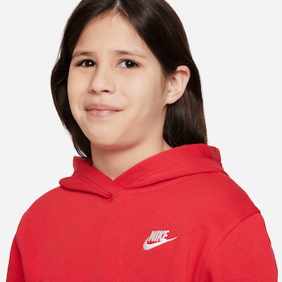 Nike Sportswear Mikina 'Club Fleece' - ohnivo červená / biela, Produkt