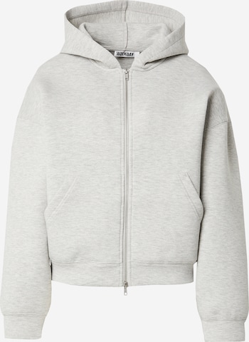 Giacca di felpa 'Scarlet' di WEEKDAY in grigio: frontale