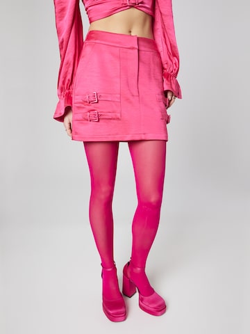 Hoermanseder x About You - Falda 'Lea' en rosa: frente