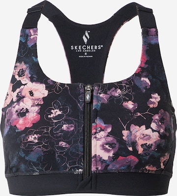 SKECHERS Bustier Sport-BH in Schwarz: predná strana