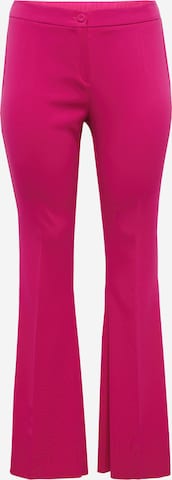 Persona by Marina Rinaldi Flared Broek 'LASTRA' in Roze: voorkant