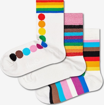 balts Happy Socks Zeķes: no priekšpuses