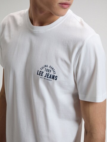Lee Shirt 'SMALL LOGO TEE BRIGHT WHITE 112376519' in White
