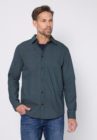Street One MEN Regular fit Button Up Shirt in Blue: front