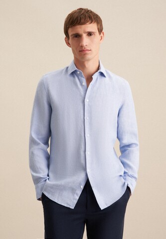 SEIDENSTICKER Slim fit Business shirt in Blue: front