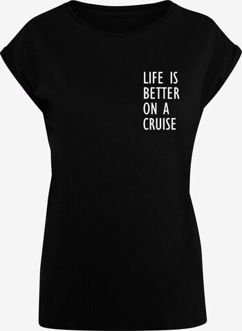 T-shirt 'Life Is Better' Merchcode en noir : devant
