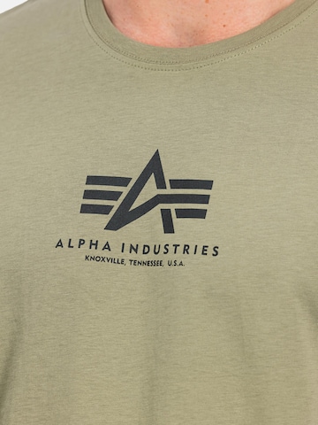 ALPHA INDUSTRIES Shirt 'Basic Mid Logo'‌‌ in Grün