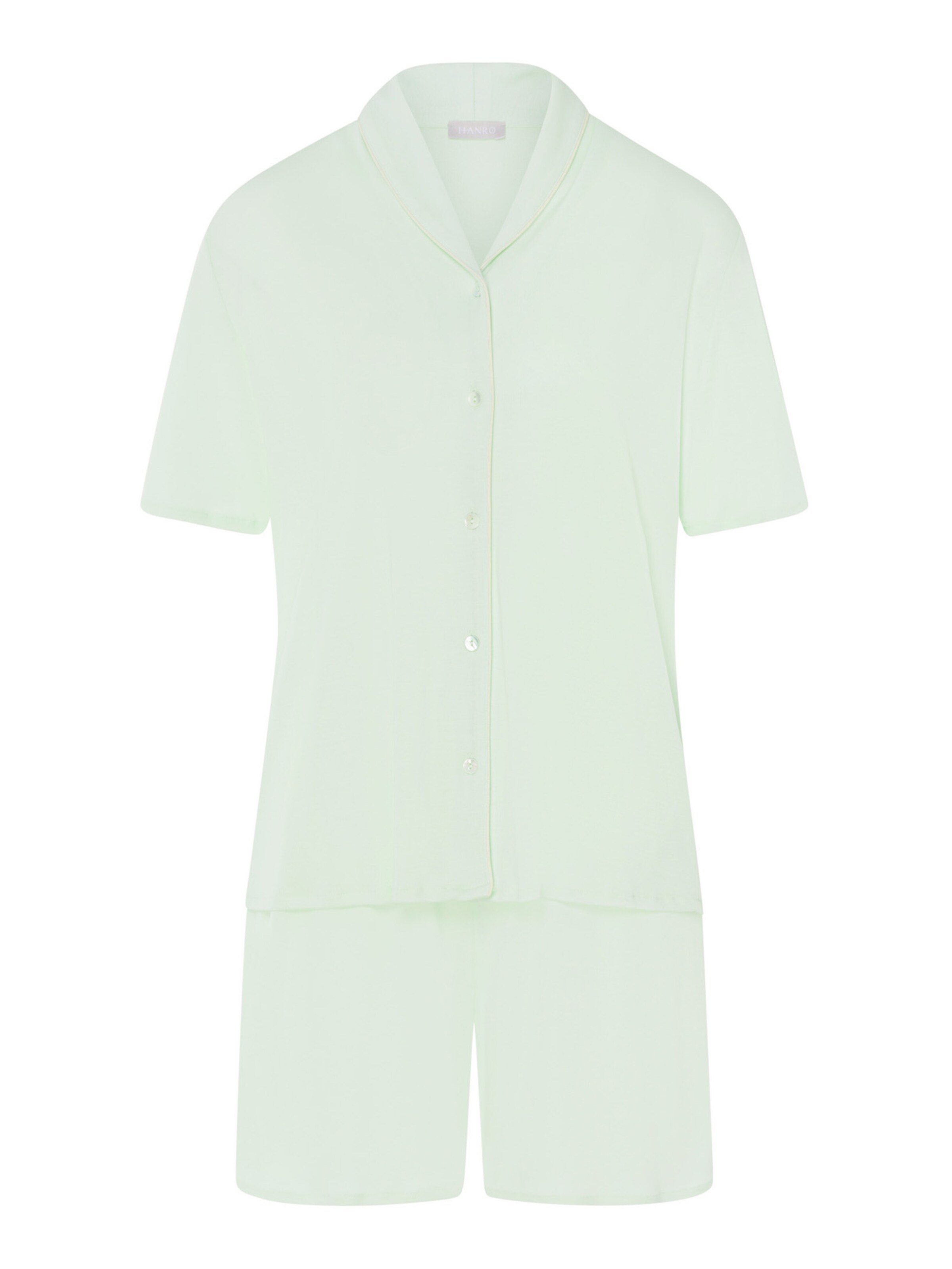 Hanro Korte pyjama ' Natural Comfort ' in Groen: voorkant