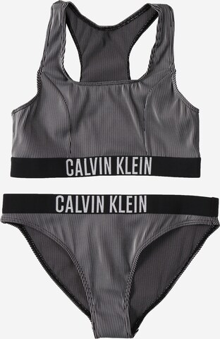 Calvin Klein Swimwear Бюстие Бански тип бикини в черно: отпред