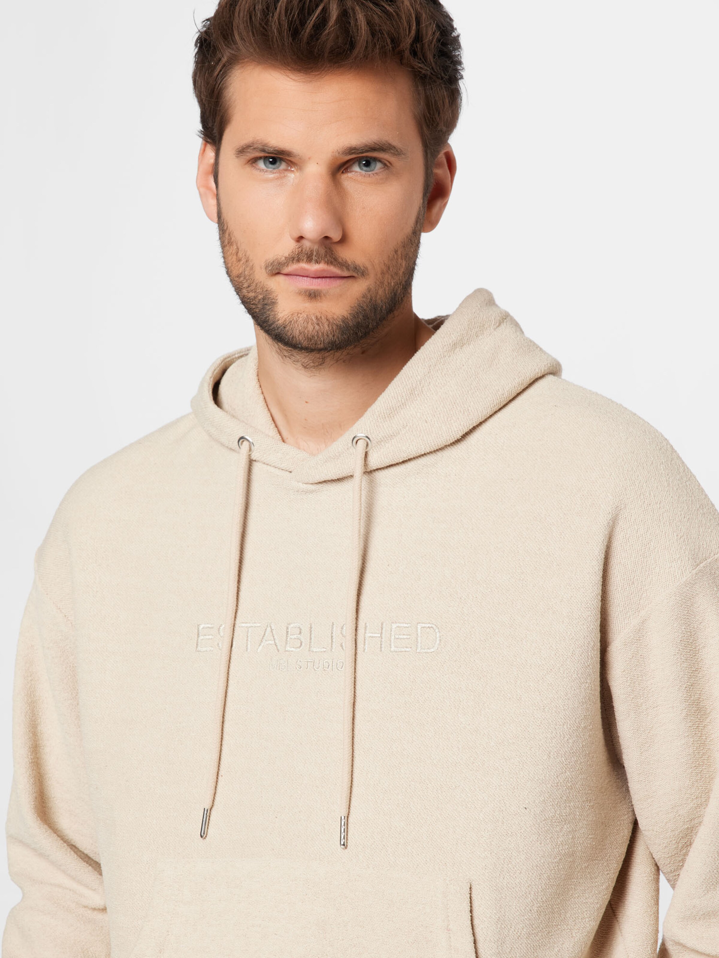 Männer Sweat BURTON MENSWEAR LONDON Sweatshirt in Stone - QQ04069 Männer Sweat BURTON MENSWEAR LONDON Sweatshirt in Stone - QQ04069