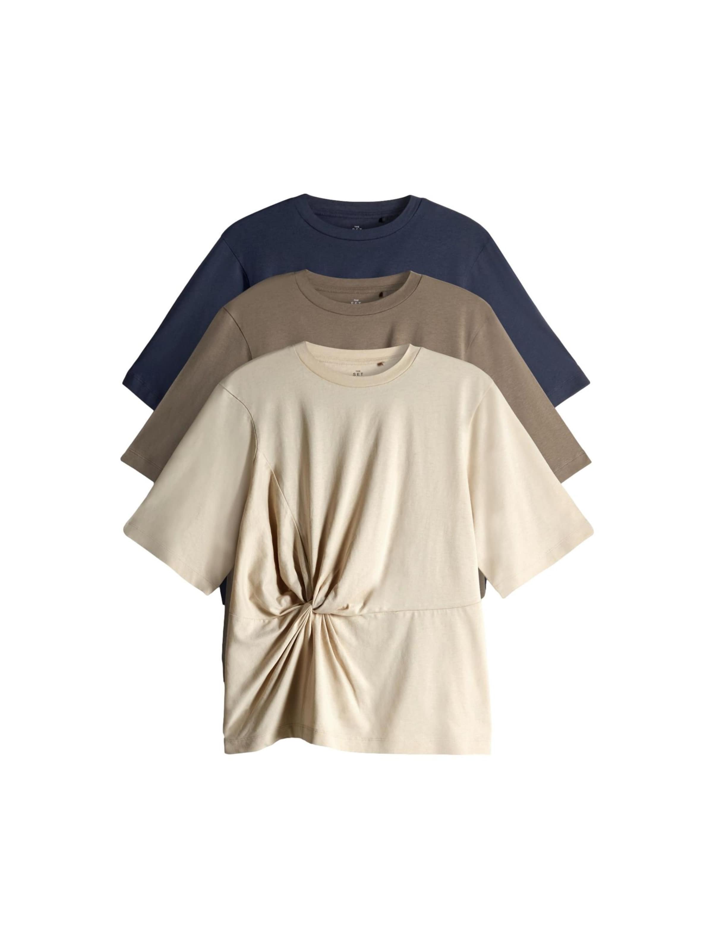 Tricou de la The Set pe bej: față