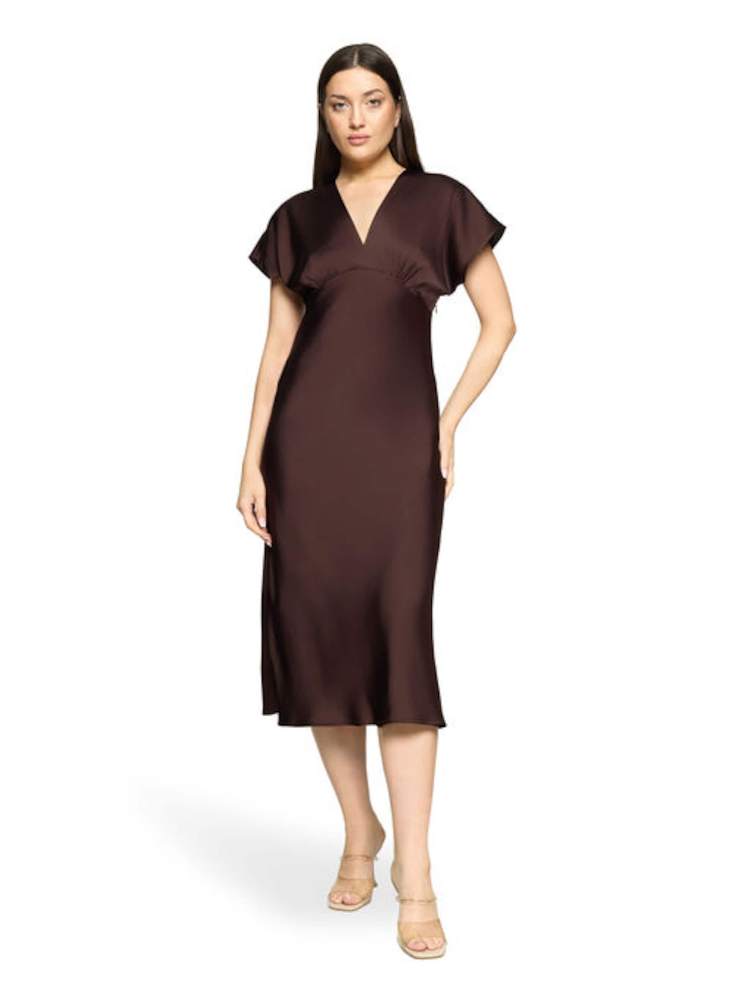 Robe Vera Mont en marron : devant