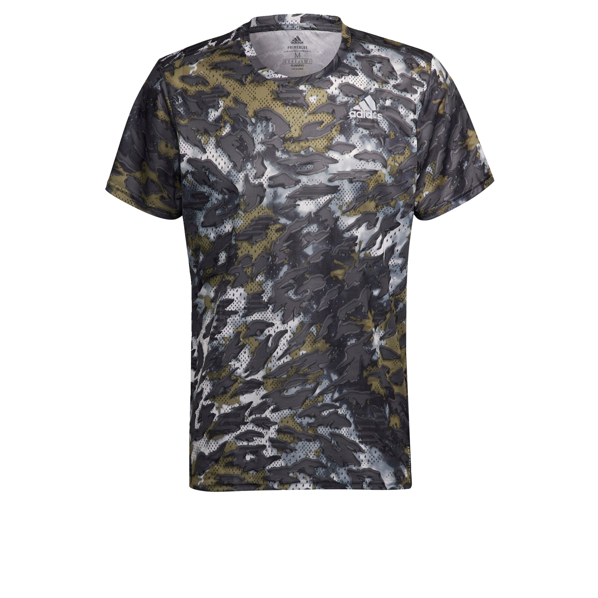 Sport T-Shirt fonctionnel Fast Graphic Primeblue ADIDAS PERFORMANCE en Gris, Mélange De Couleurs 