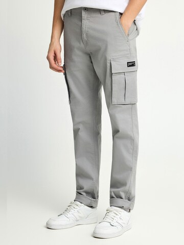 Funky Buddha Regular Карго панталон 'Das Wichtigste' в сиво