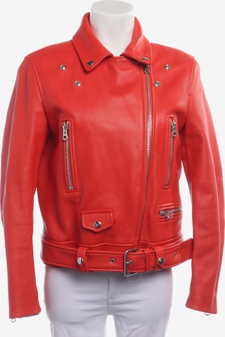Acne Lederjacke / Ledermantel XL in Rot: Vorderseite