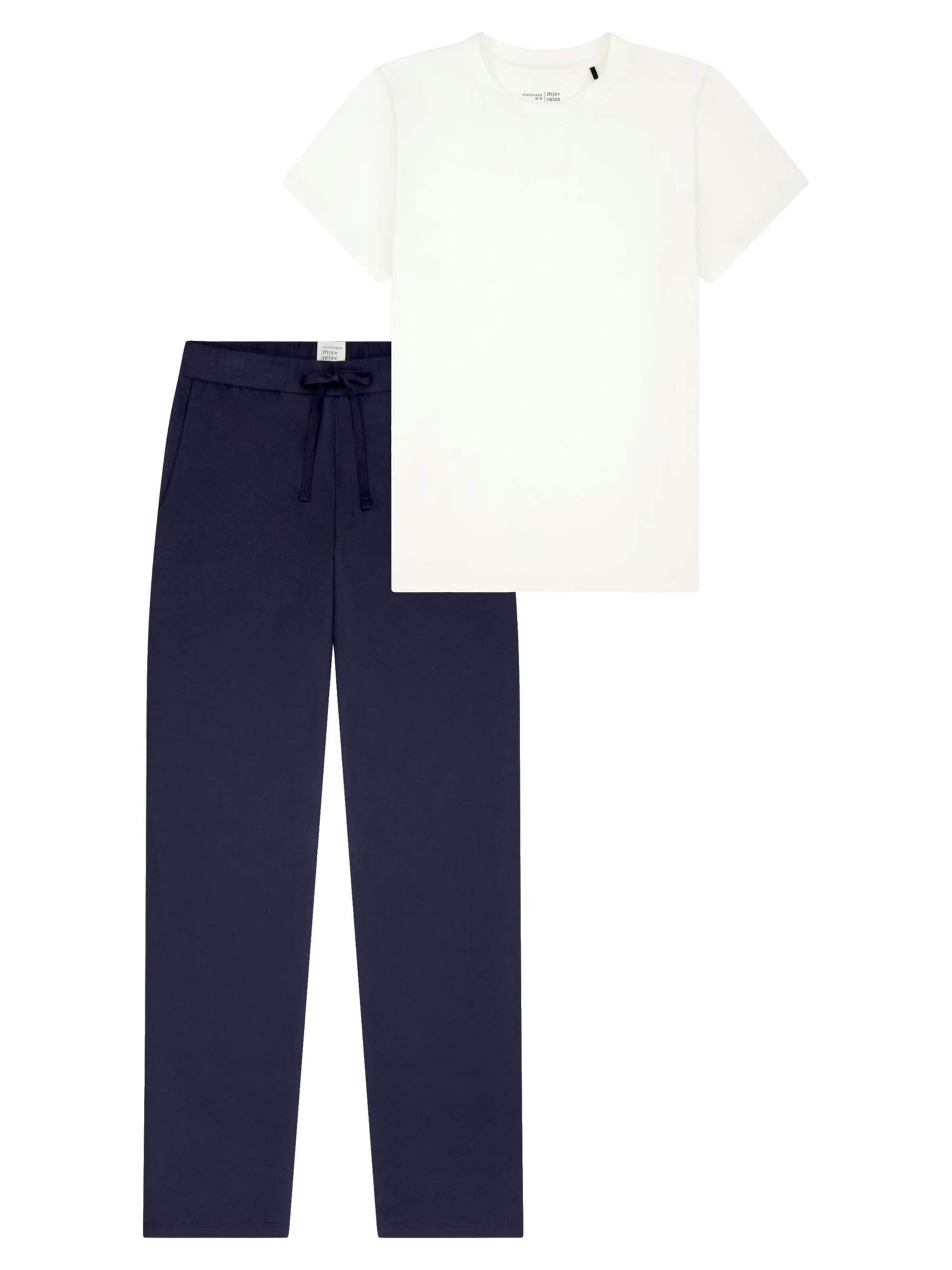 SCHIESSER Pajama 'Mix & Relax' in S/Regular in mottled blue, Item view