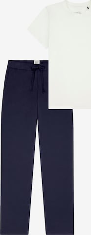 SCHIESSER Pajama 'Mix & Relax' in Blue: front