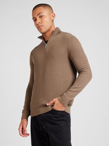 SELECTED HOMME Pulóver 'SLHDane' - barna: elől