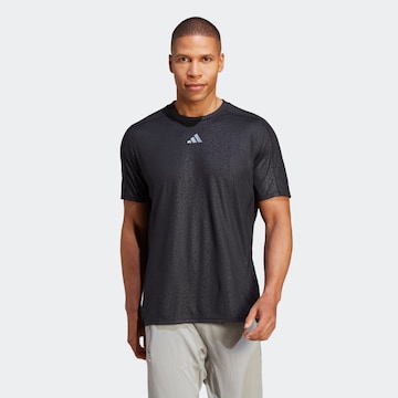 ADIDAS PERFORMANCE Performance Shirt 'Workout Pu Print' in Black: front