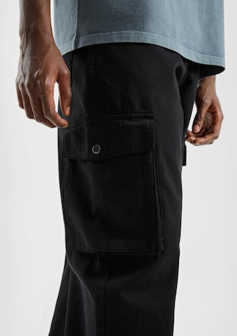 QS Loosefit Cargojeans in Zwart