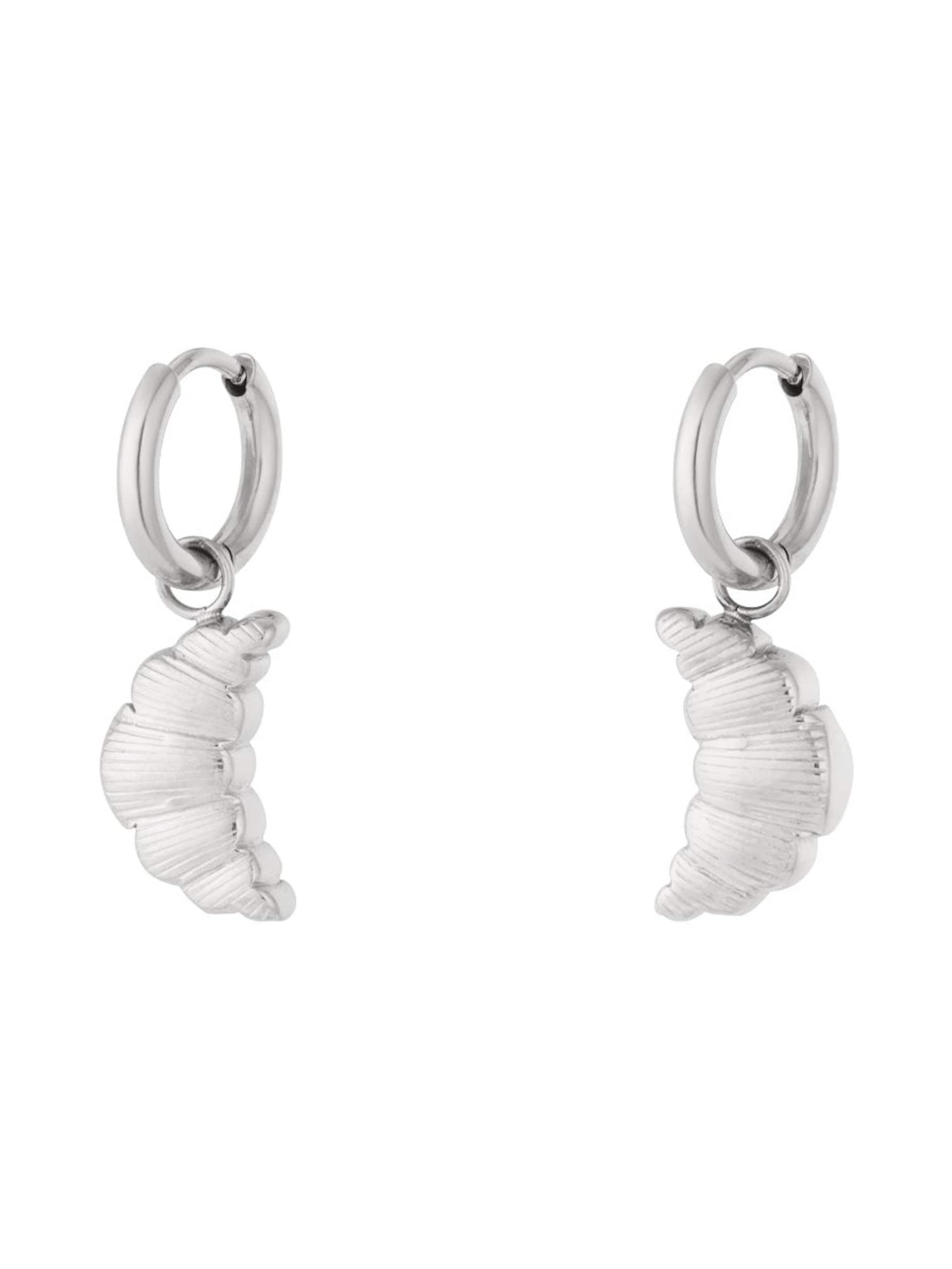 Cala Rose Ohrringe 'BONJOUR'‌‌‌ in Silber: Vorderseite