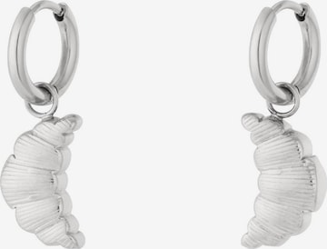 Boucles d'oreilles 'BONJOUR' Cala Rose en argent : devant