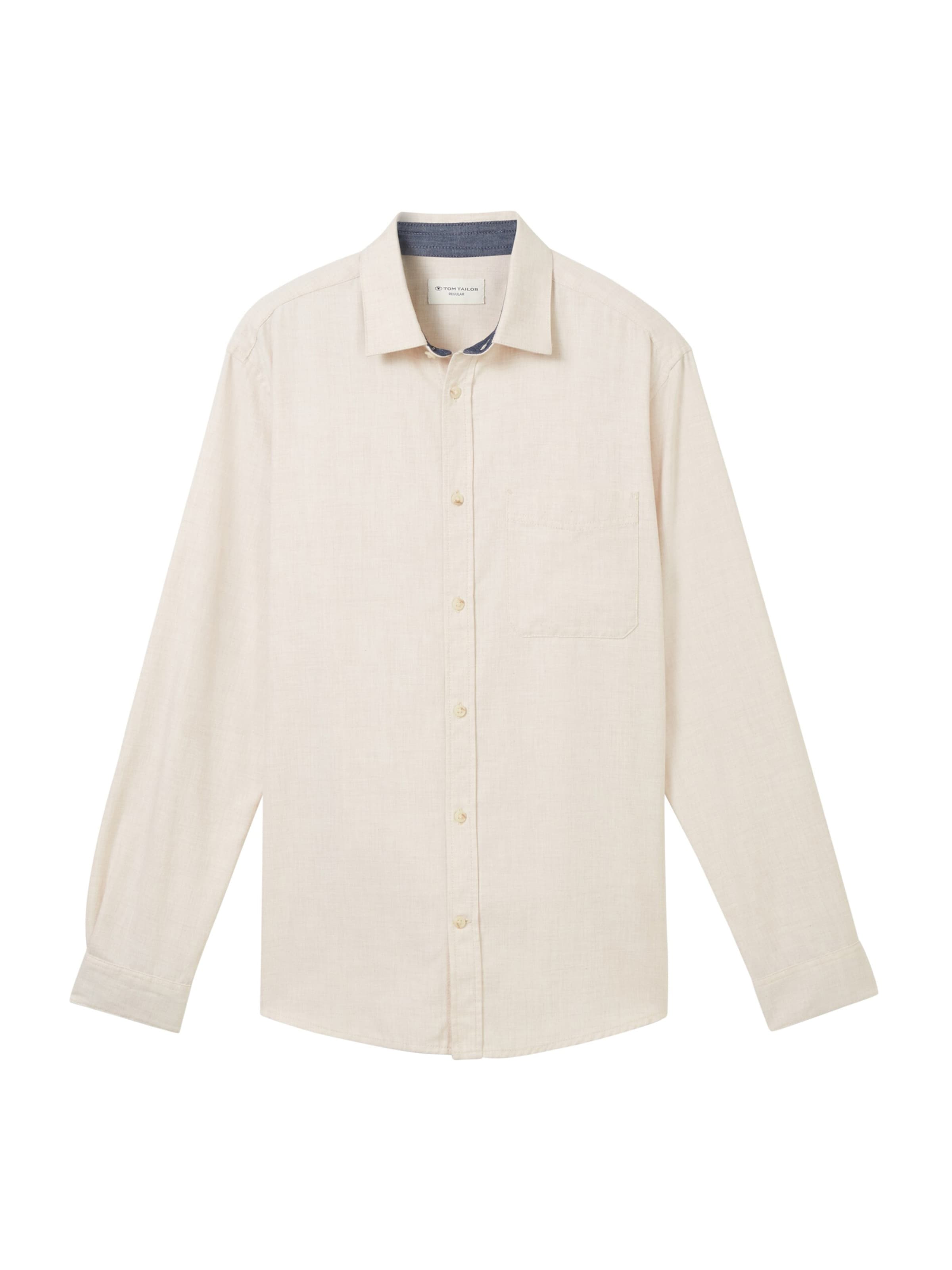 TOM TAILOR Regular fit Overhemd in Beige: voorkant