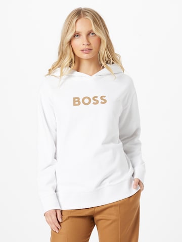 Sweat-shirt 'Edelight' BOSS en blanc : devant