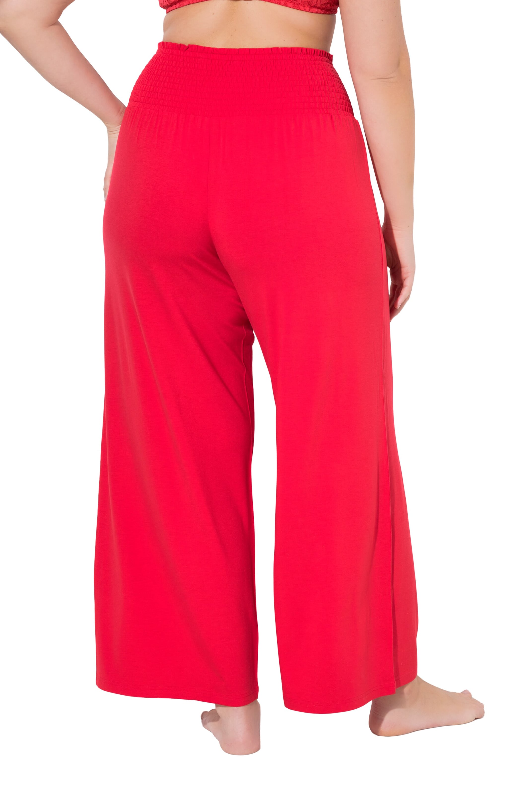 Ulla Popken Wide Leg Hose in Rot