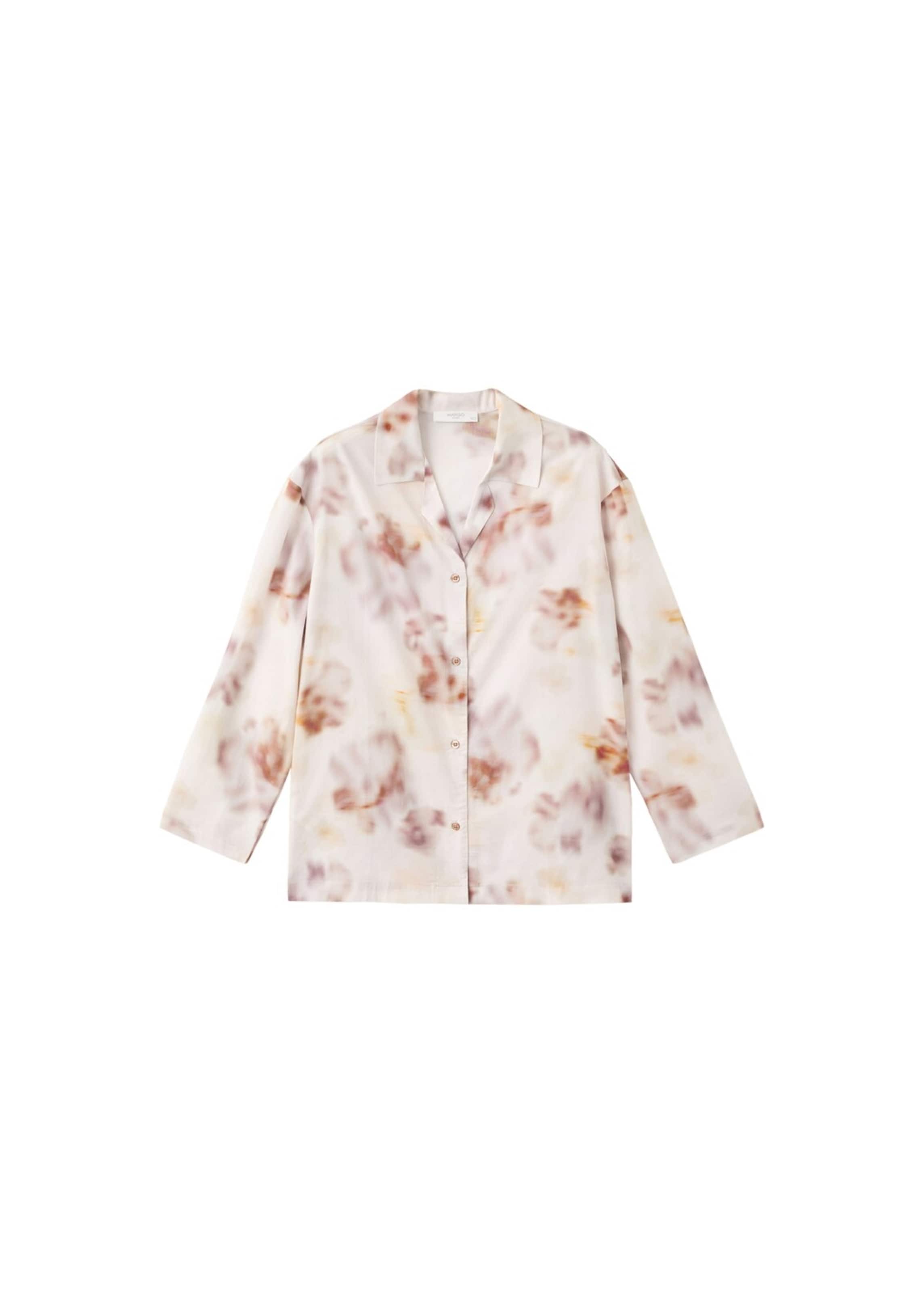 MANGO Schlafhemd 'Fluir' in Braun: Vorderseite