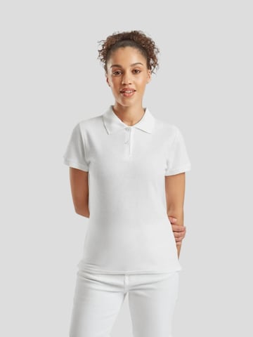 FRUIT OF THE LOOM Shirt 'Womens premium short sleeve polo' in White: front