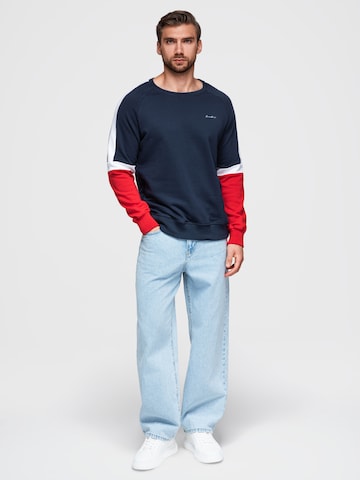 Sweat-shirt Ombre en bleu