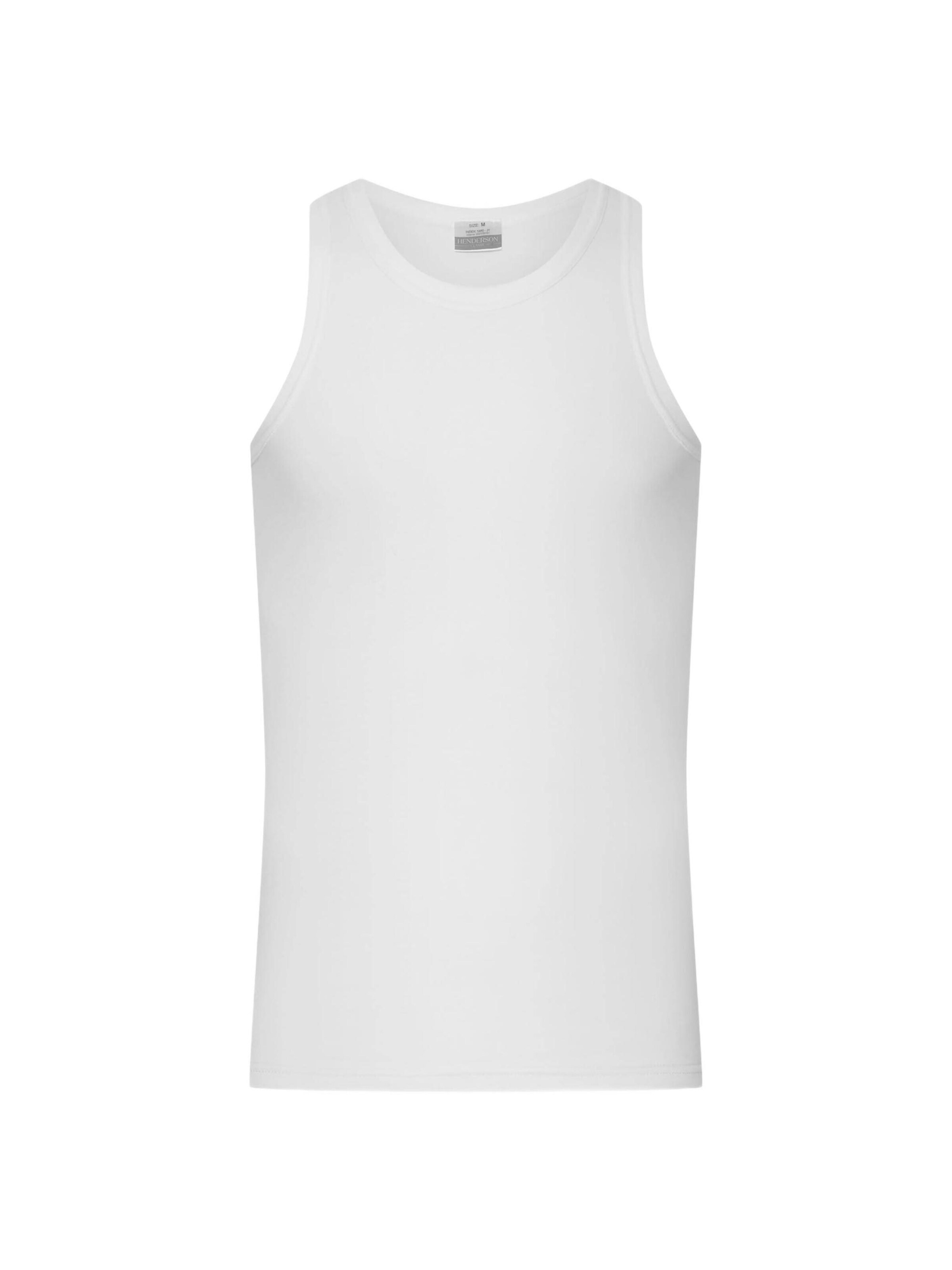 Henderson - Camiseta 'Unterhemd M 100, Achselhemd mit Rundhalsausschnitt XXL' en blanco: frente