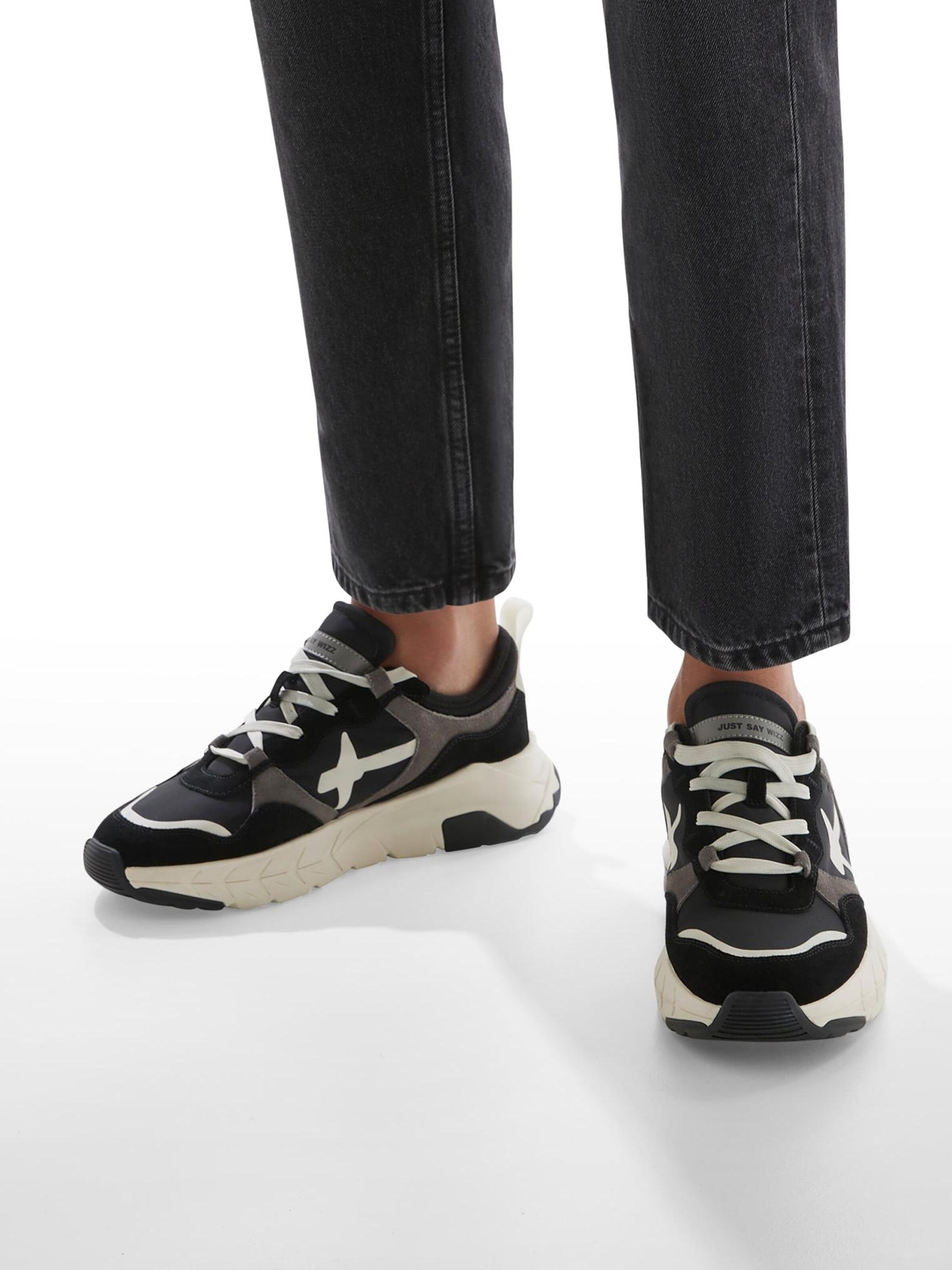 W6YZ Platform trainers 'NEXT-M.' in Black: front