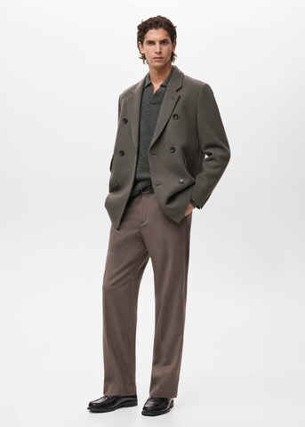 MANGO MAN Between-Seasons Coat 'Dave' in Green