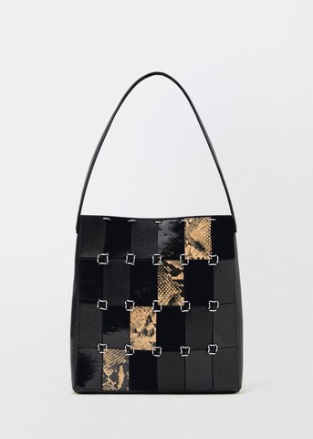MANGO Shoulder Bag 'Min Patch' in Black