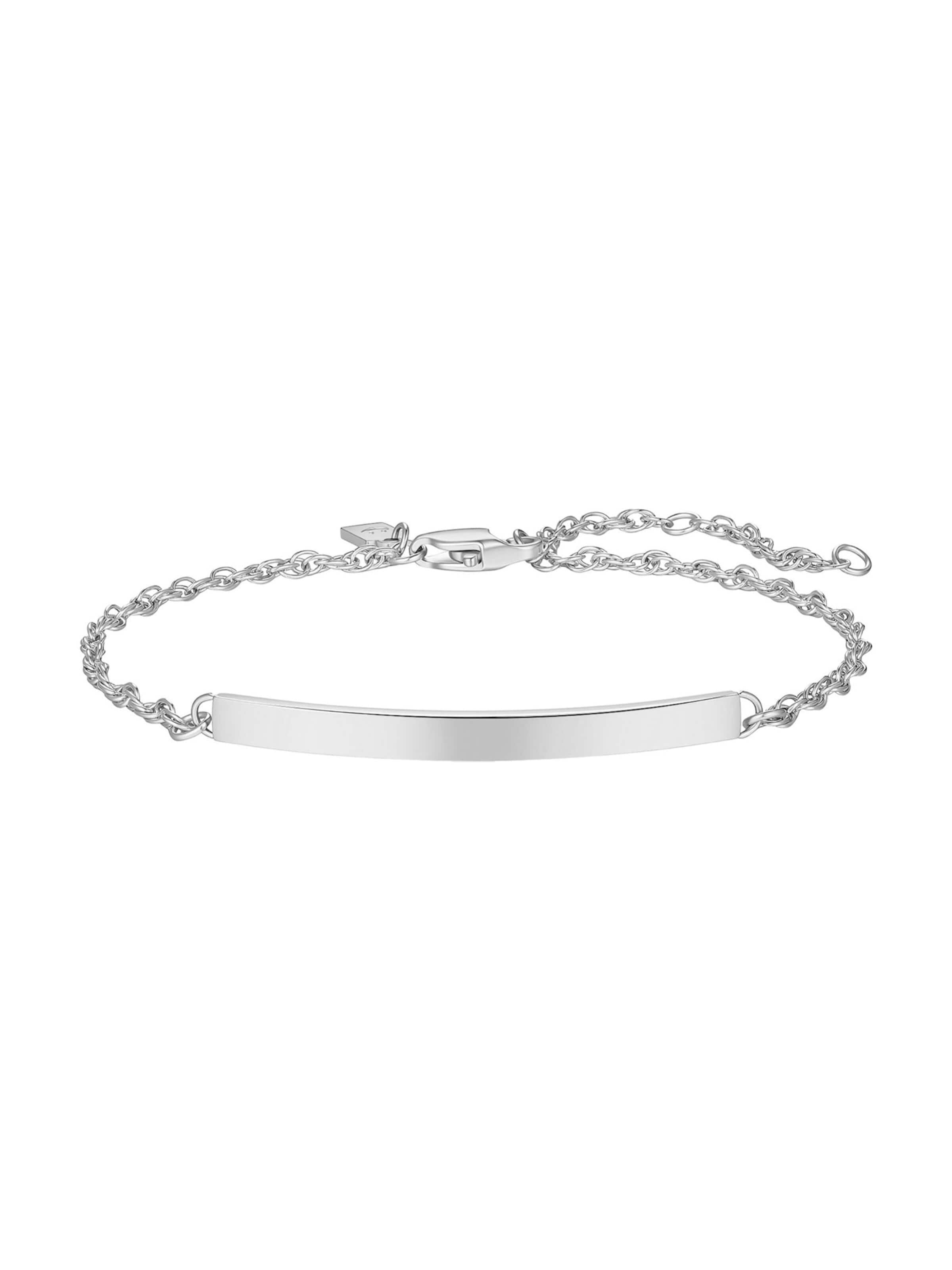 Hey Happiness Armband 'Bar Cable' in Zilver